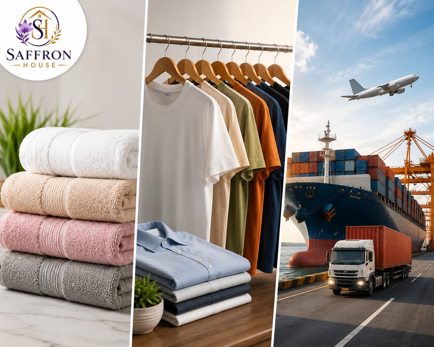 Saffron House — Bath Towels, Garments and Export Logistics